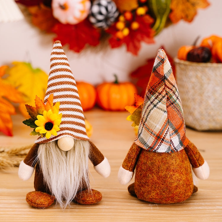 Christmas Thanksgiving Decorations Sunflower Maple Leaf Doll Faceless Doll Ornament