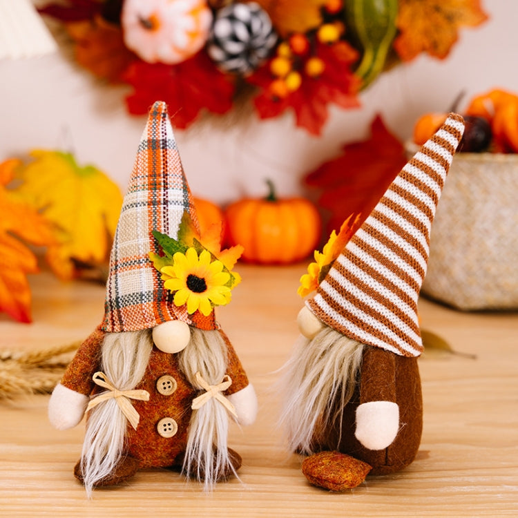 Christmas Thanksgiving Decorations Sunflower Maple Leaf Doll Faceless Doll Ornament