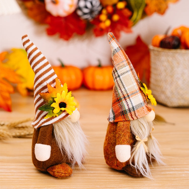 Christmas Thanksgiving Decorations Sunflower Maple Leaf Doll Faceless Doll Ornament
