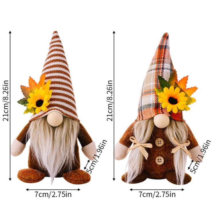 Christmas Thanksgiving Decorations Sunflower Maple Leaf Doll Faceless Doll Ornament