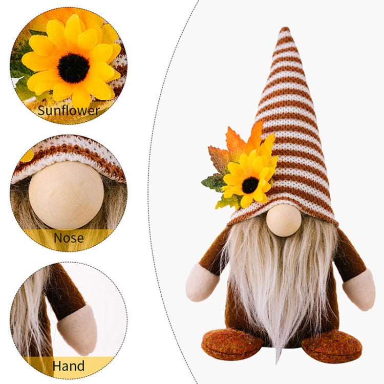 Christmas Thanksgiving Decorations Sunflower Maple Leaf Doll Faceless Doll Ornament
