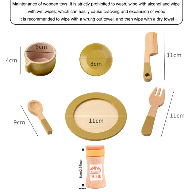 26pcs /Set Simulation Wooden Children Afternoon Tea Set Montessori Fun Role-playing Pretend Play Early Education Toy