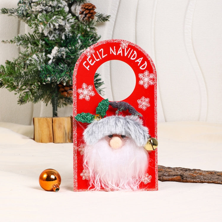 Old Man Christmas Cartoon Doorknob Hanging Decoration Mall Window Festive Decoration