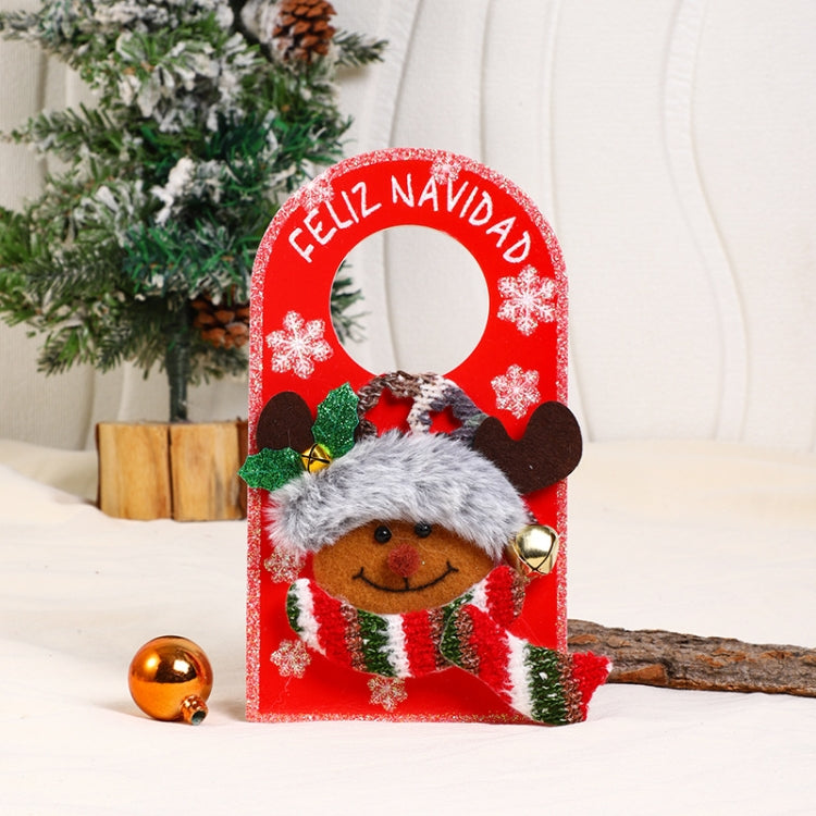 Deer Christmas Cartoon Doorknob Hanging Decoration Mall Window Festive Decoration