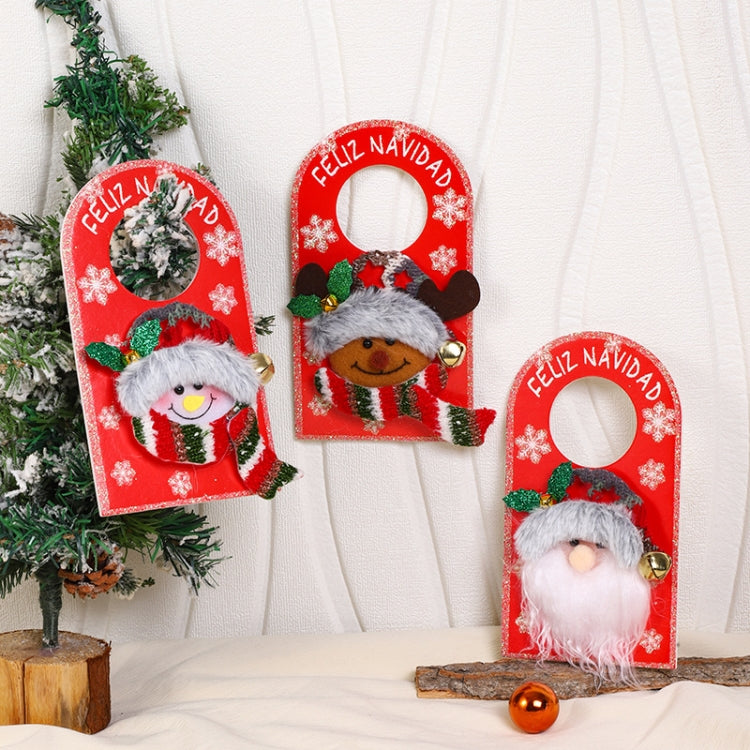Old Man Christmas Cartoon Doorknob Hanging Decoration Mall Window Festive Decoration