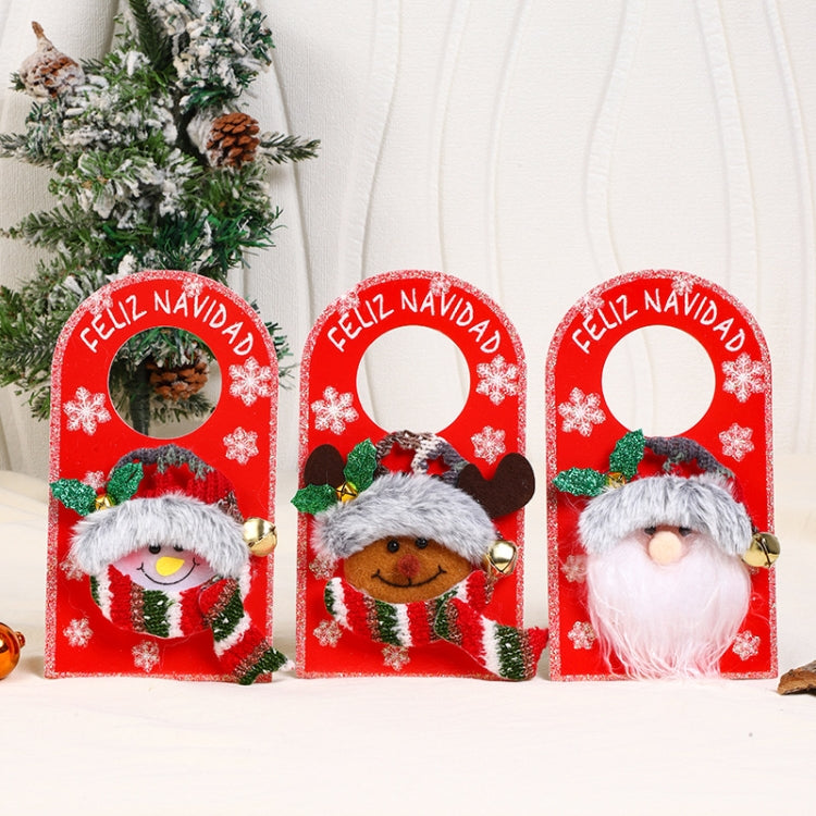 Snowman Christmas Cartoon Doorknob Hanging Decoration Mall Window Festive Decoration