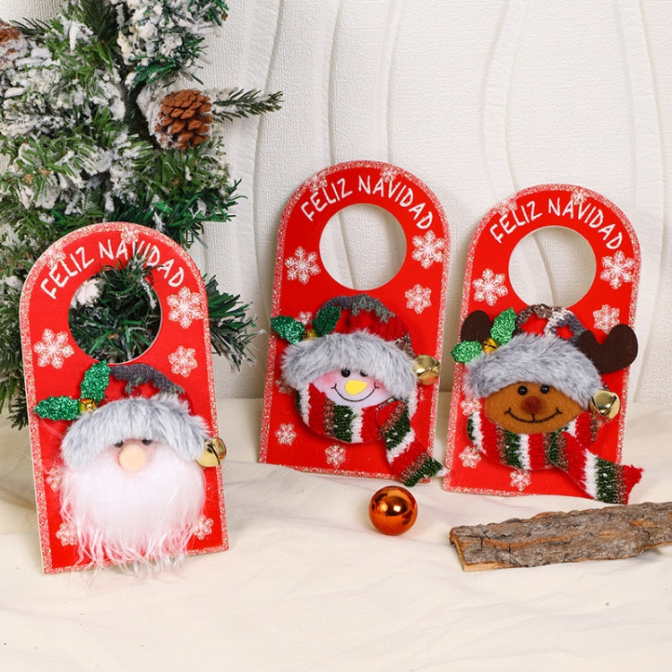 Old Man Christmas Cartoon Doorknob Hanging Decoration Mall Window Festive Decoration