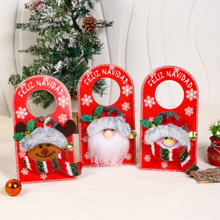 Deer Christmas Cartoon Doorknob Hanging Decoration Mall Window Festive Decoration