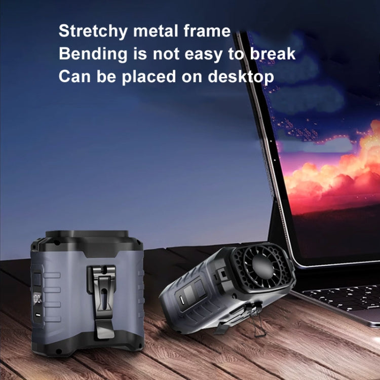 10000mAh Portable Hanging Waist Outdoor USB Fan High Wind Power Mini Fan