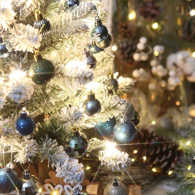 64pcs /Pack 3cm Small Plastic Christmas Ball Ornaments Set for Xmas Tree
