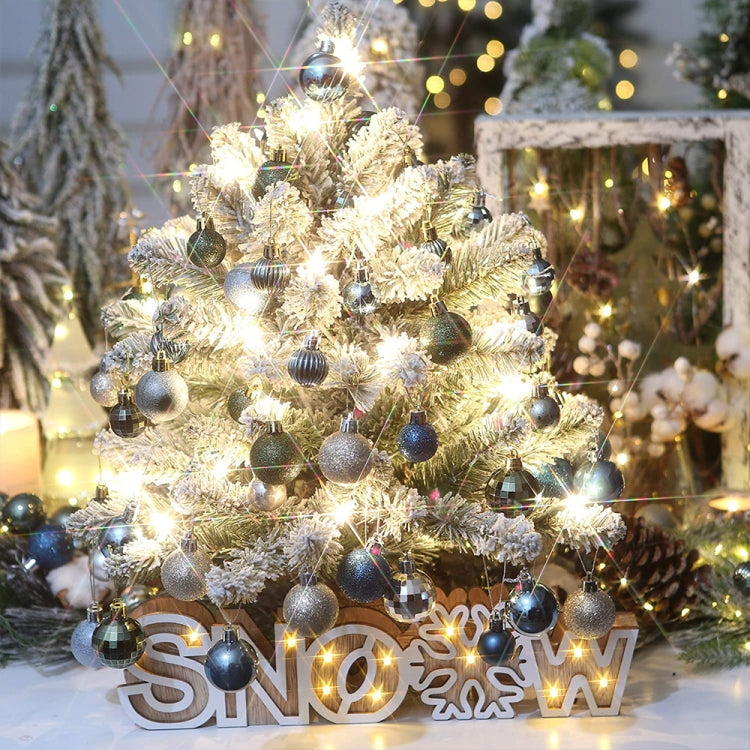 64pcs /Pack 3cm Small Plastic Christmas Ball Ornaments Set for Xmas Tree