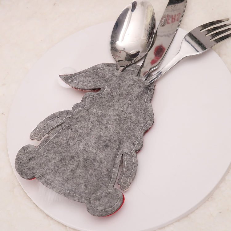 B Style Cartoon Faceless Doll Knife Fork Cover Christmas Decorations