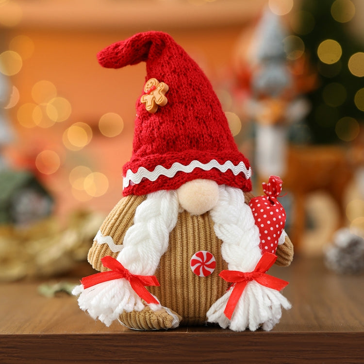 Christmas Faceless Old Man Ornament Cartoon Doll Window Decoration Decorations - Female