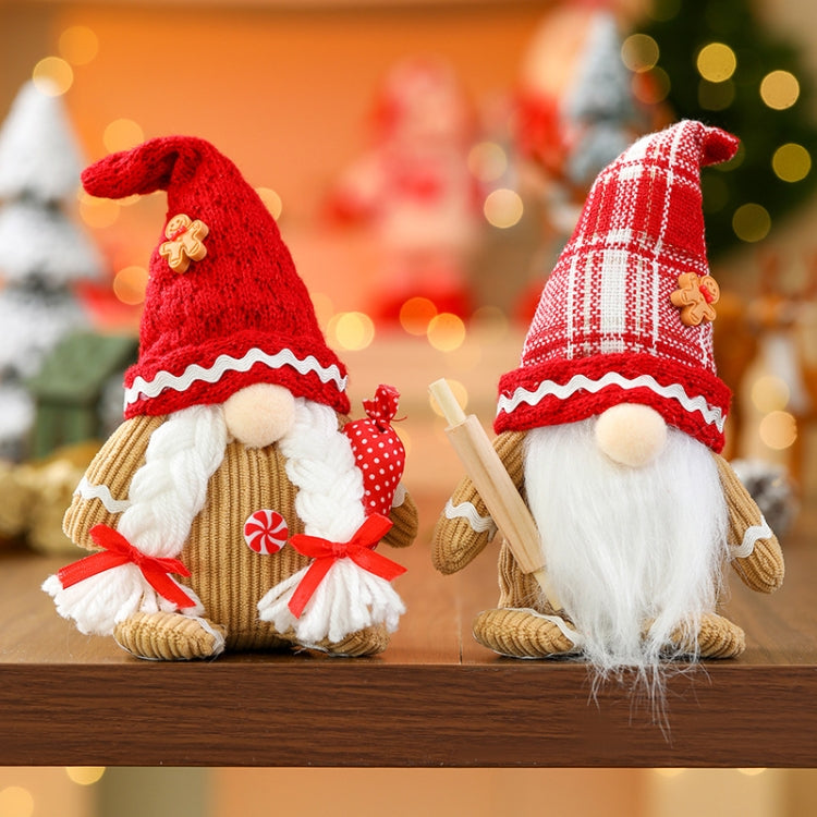 Christmas Faceless Old Man Ornament Cartoon Doll Window Decoration Decorations - Male