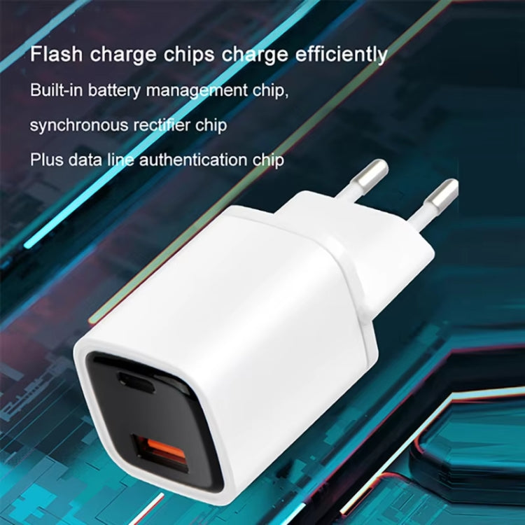 CYKE K02 30W PD+QC3.0 Mobile Phone Digital Display Fast Charger, Plug: EU