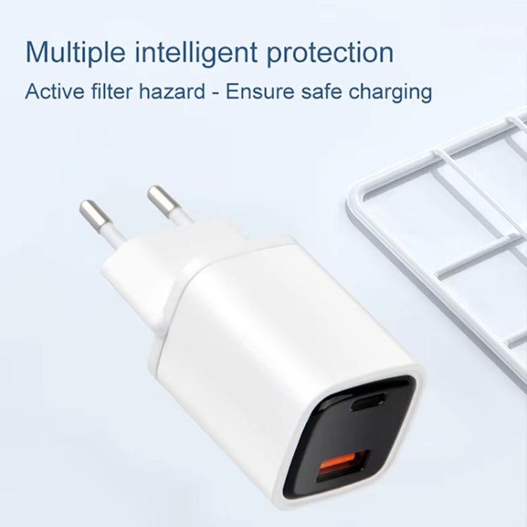 CYKE K02 30W PD+QC3.0 Mobile Phone Digital Display Fast Charger, Plug: EU