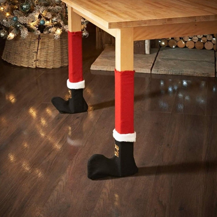4pcs /Set Christmas Tables Chairs Leg Cover Floor Protectors