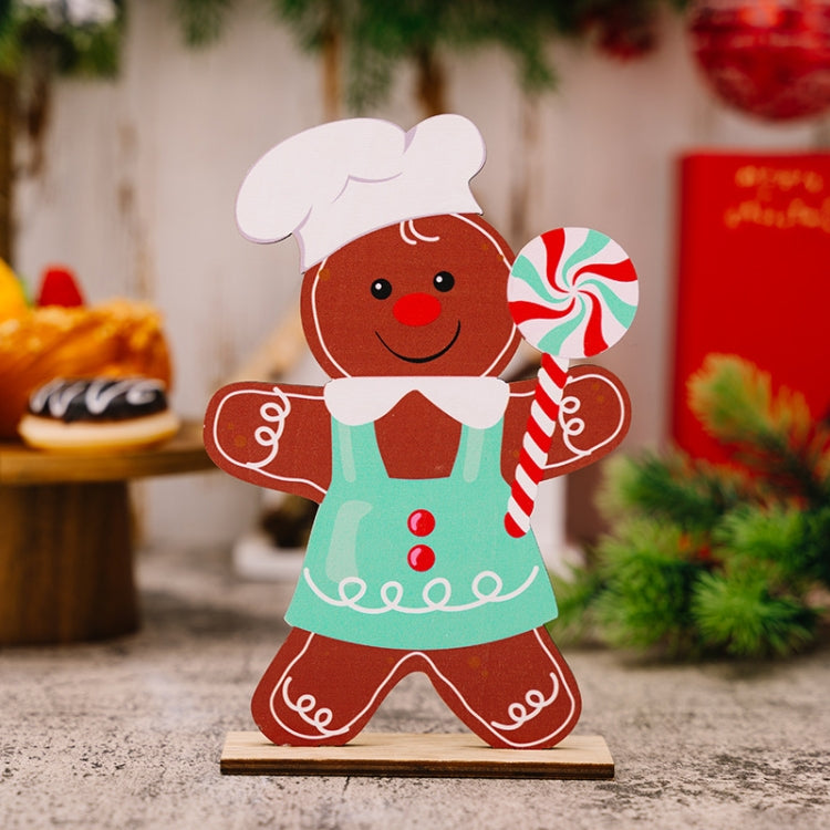 Gingerbread Man Wooden Ornament Christmas Decoration Supplies
