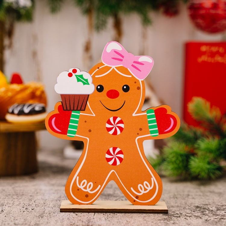 Gingerbread Man Wooden Ornament Christmas Decoration Supplies