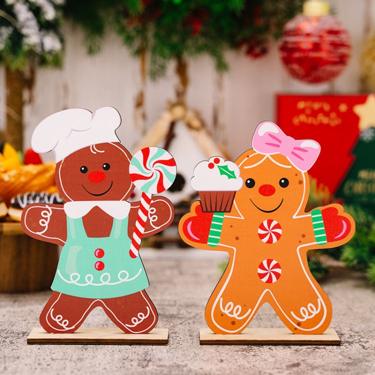 Gingerbread Man Wooden Ornament Christmas Decoration Supplies