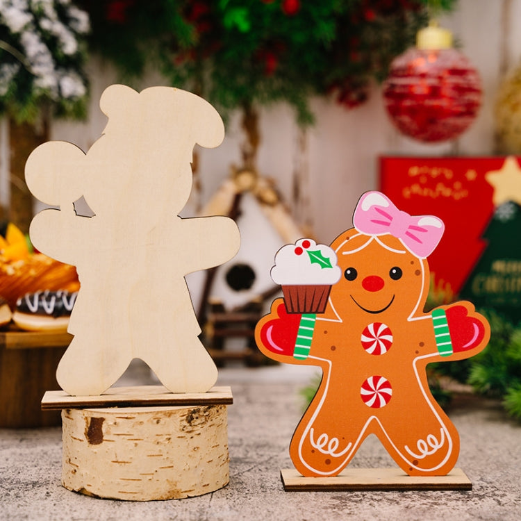Gingerbread Man Wooden Ornament Christmas Decoration Supplies
