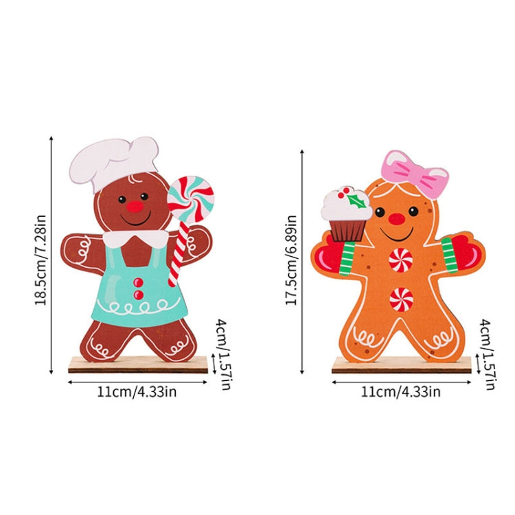 Gingerbread Man Wooden Ornament Christmas Decoration Supplies