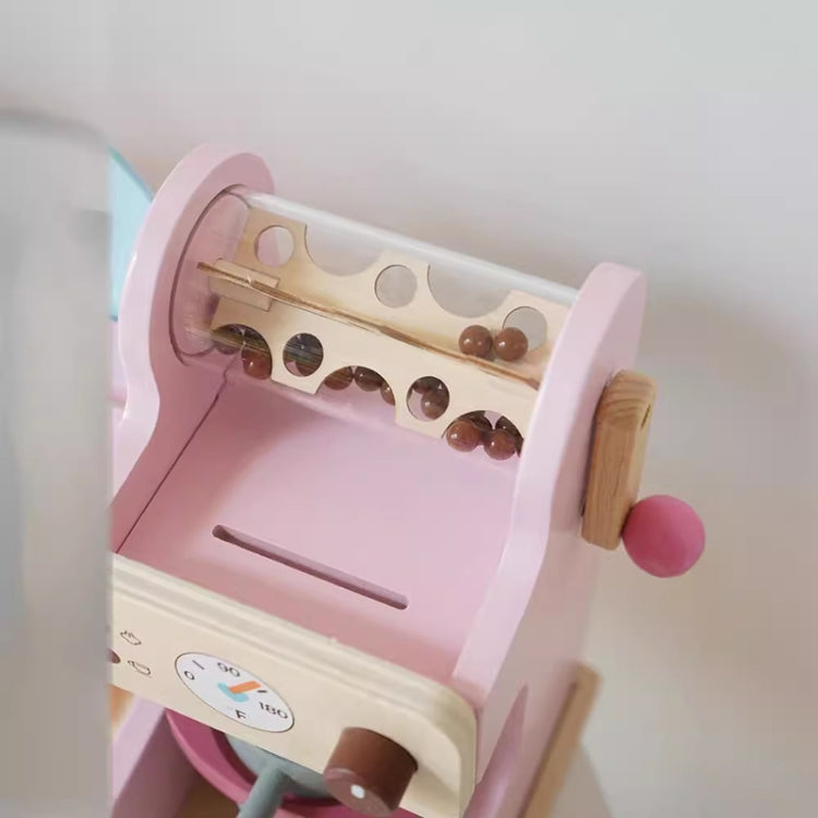 Children Wooden Ice Cream Coffee Machine Combo Mold Kit Puzzle Pretend Play Toy Boys Girls Birthday Gift