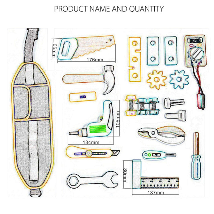 Role Play Educational Children Simulation Pretend Play Toolkit Toy - Engineer