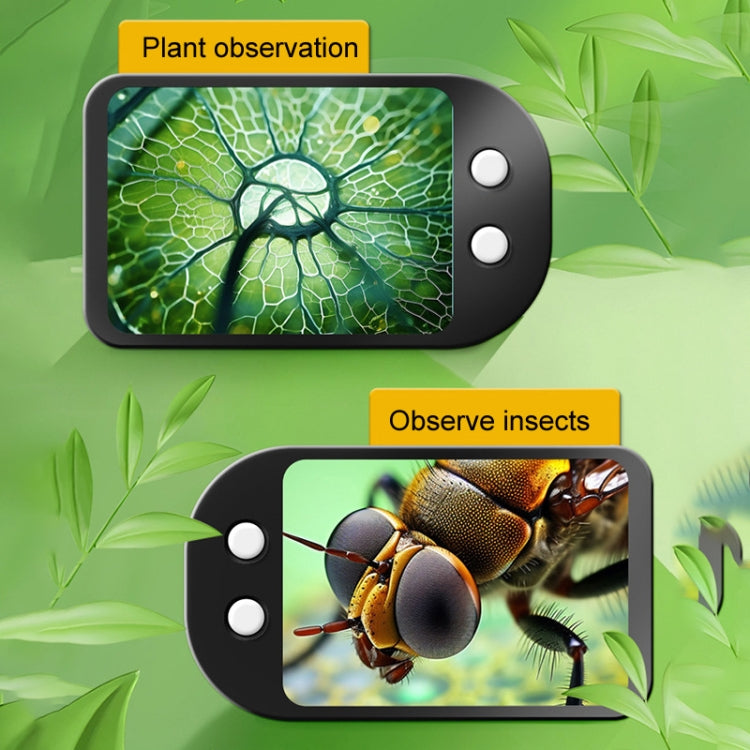 Portable Student Biological Experiment Observation Handheld Microscope, Model: YM240+Green Silicone Case