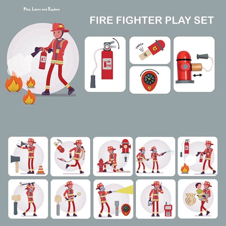 Children Simulation Fireman Set Role Play Educational Toy Firefighting Tools Scenario Cosplay Toy
