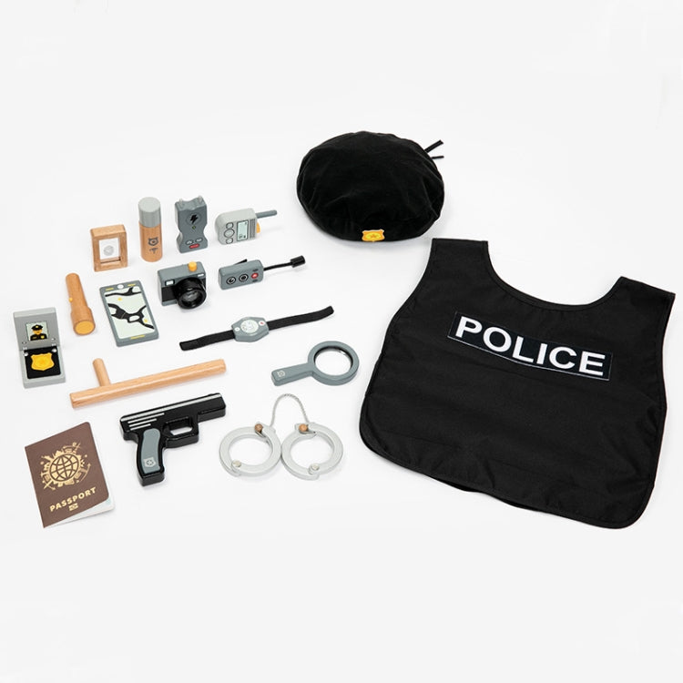 Children Wooden Simulation Police Toolkit Role Play Pretend Play Toy