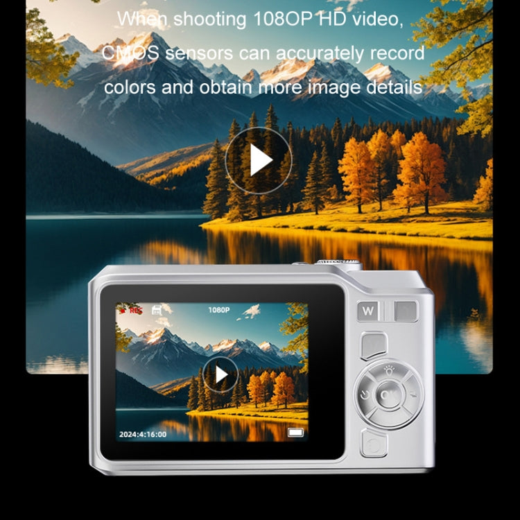 1080P HD Student Retro Digital Card Camera, Color: White+32G