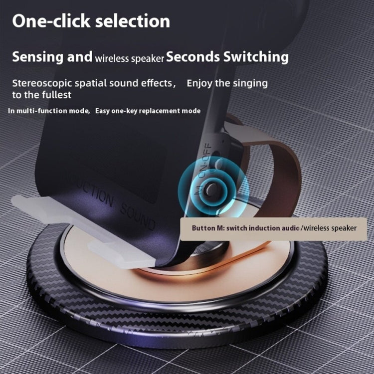 Portable Induction Bluetooth Speaker Rotating Mobile Phone Tablet Stand, Spec: Standard