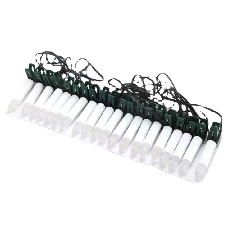 20LEDs Clip-on Candle Lights USB Power Supply for Xmas Tree Wedding Party Decor Warm White