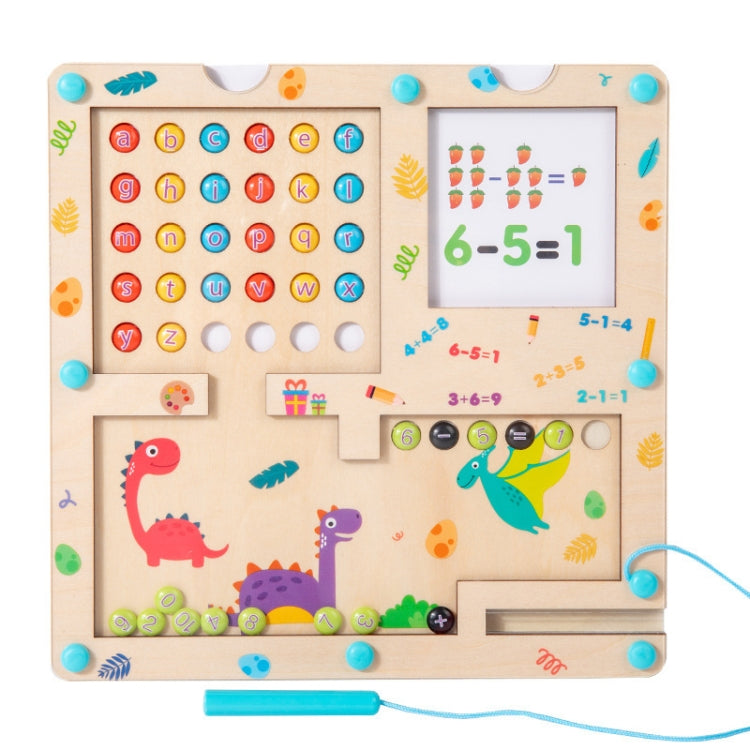 3 In 1 Wooden Magnetic Counting Math Toys Dual Sided Alphabets Numbers Children Learning Educational Toy - Colorful