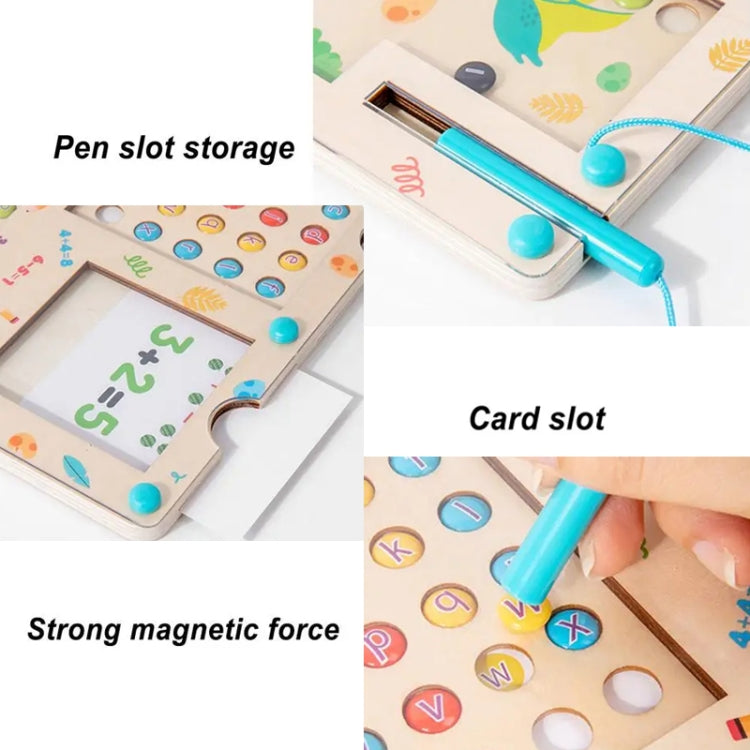 3 In 1 Wooden Magnetic Counting Math Toys Dual Sided Alphabets Numbers Children Learning Educational Toy - Colorful