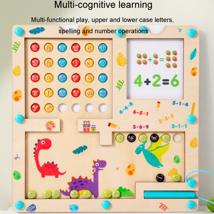 3 In 1 Wooden Magnetic Counting Math Toys Dual Sided Alphabets Numbers Children Learning Educational Toy - Colorful