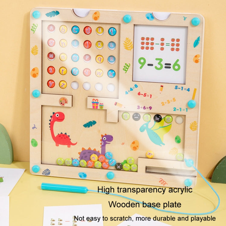 3 In 1 Wooden Magnetic Counting Math Toys Dual Sided Alphabets Numbers Children Learning Educational Toy - Colorful