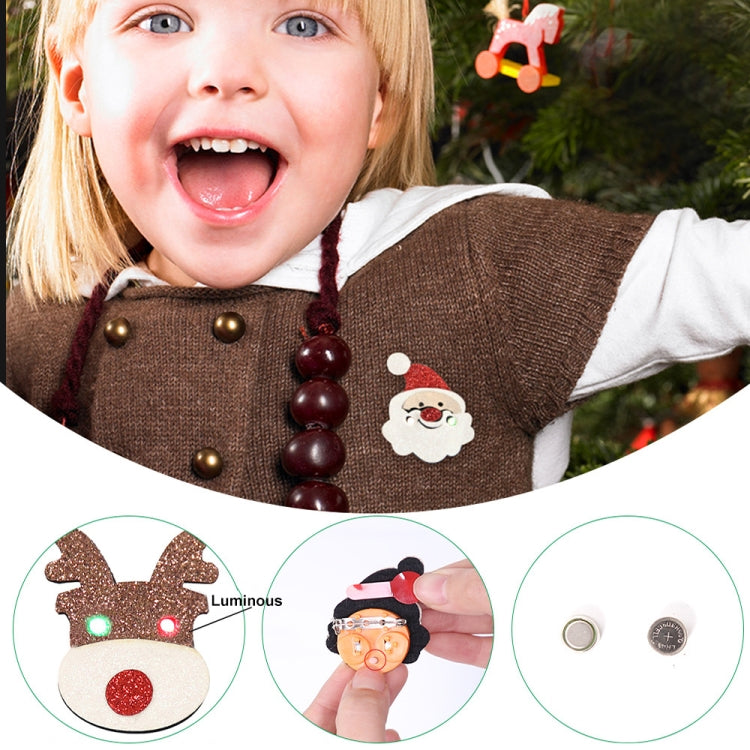 Cartoon Luminous Brooch Decoration Christmas Children and Adult Dress-up Props