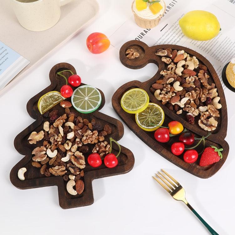 Wooden Fruit Dinner Plate For Christmas Table Decoration