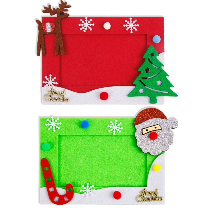Christmas Snowflake Decoration Photo Frame Holiday Home Ornaments - Red + Green