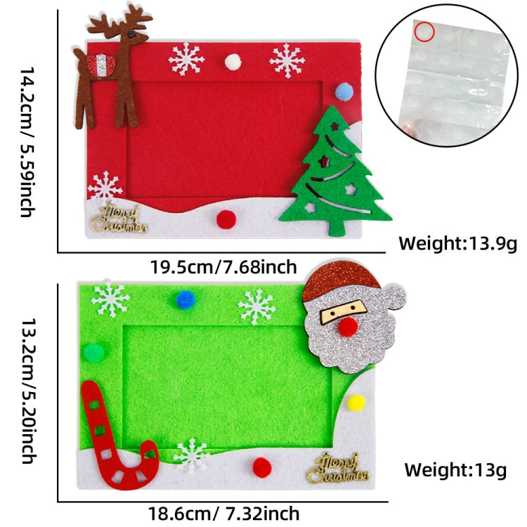 Christmas Snowflake Decoration Photo Frame Holiday Home Ornaments - Red + Green