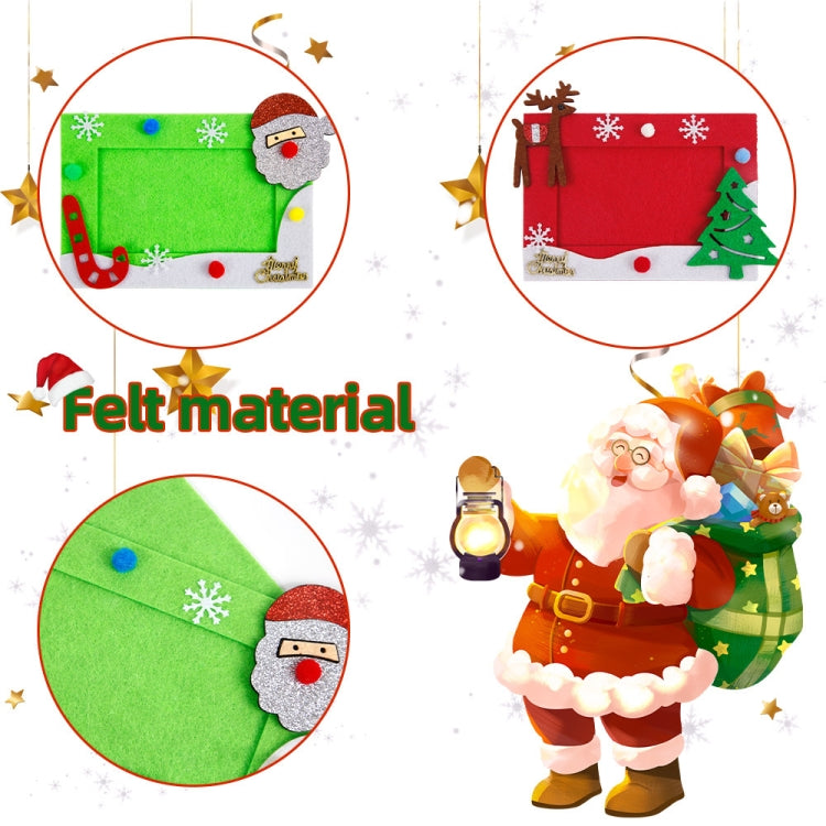 Christmas Snowflake Decoration Photo Frame Holiday Home Ornaments - Red + Green