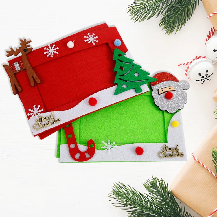Christmas Snowflake Decoration Photo Frame Holiday Home Ornaments - Red + Green