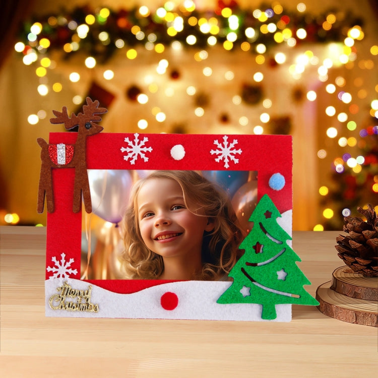 Christmas Snowflake Decoration Photo Frame Holiday Home Ornaments - Red + Green