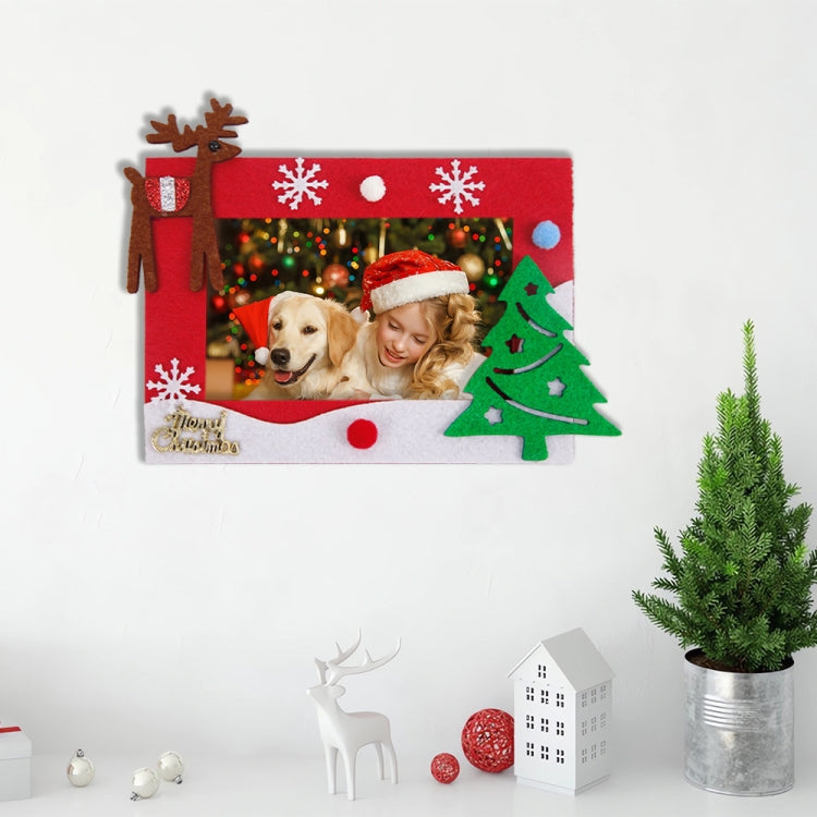 Christmas Snowflake Decoration Photo Frame Holiday Home Ornaments - Red + Green