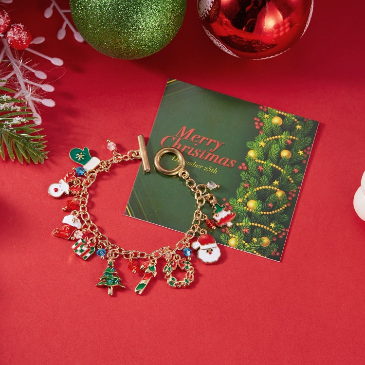 Christmas Tree Santa Claus Charm Bracelet, Style: BR24Y0466-2