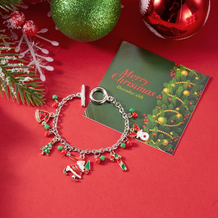 Christmas Tree Santa Claus Charm Bracelet, Style: BR24Y0466-3