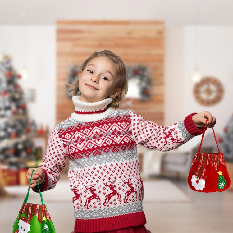 Christmas Children Gift Velvet Handbag Christmas Eve Candy Apple Bag