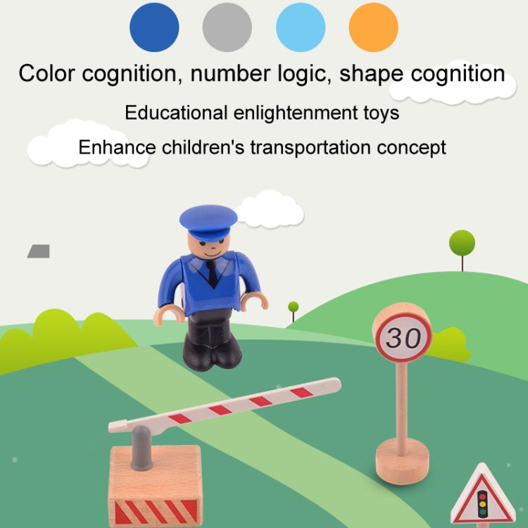 16pcs /Set Children Wooden Toy Street Traffic Signs Model Cars Early Learning Safety Cognitive Road Signs